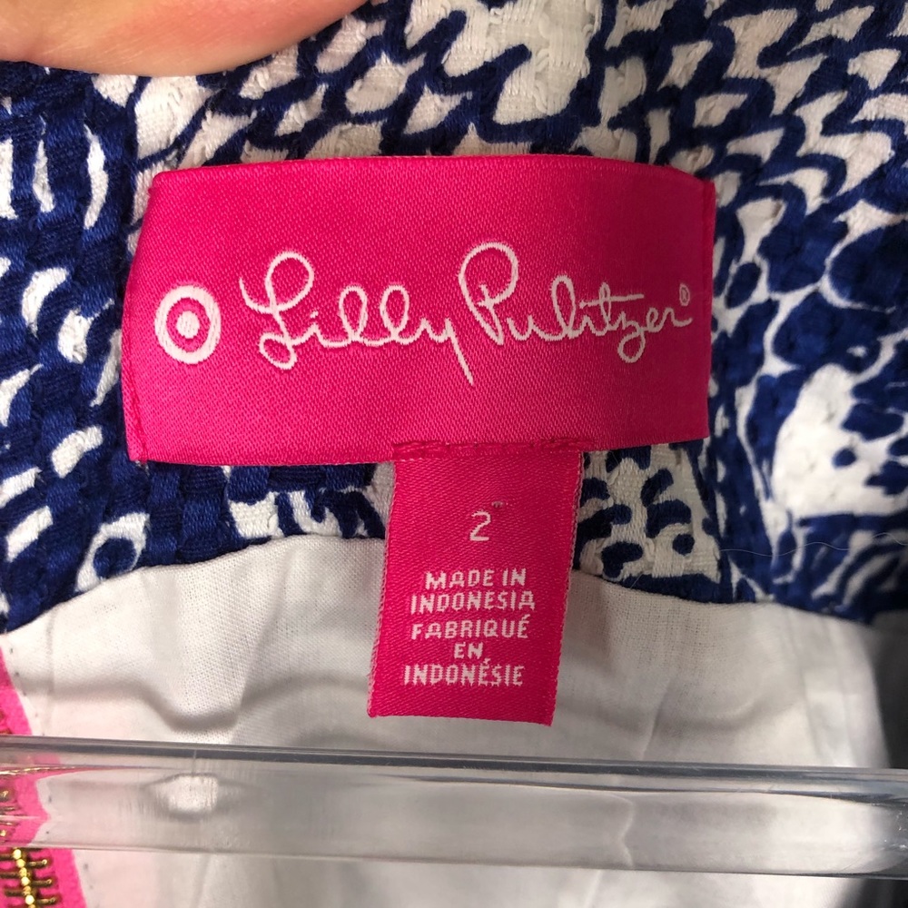 Lilly Pulitzer for Target Floral Blue and White Mini Dress - Picture 10 of 13